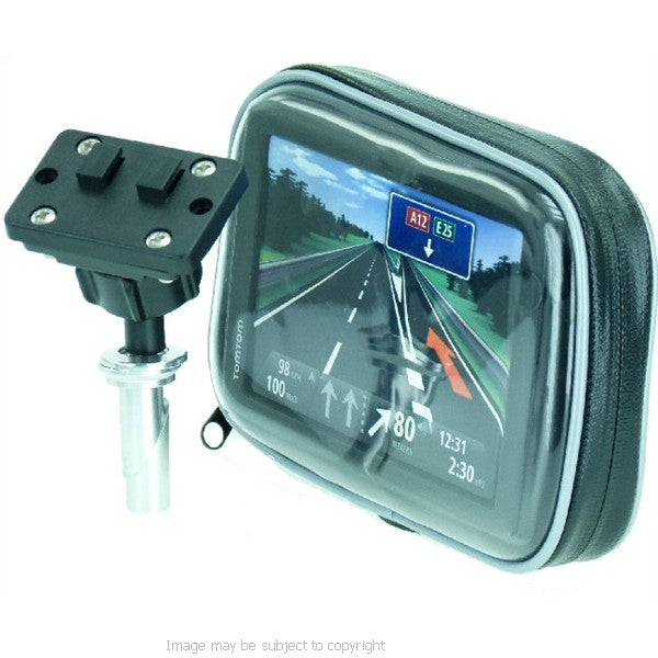 Hardwire Powered 17.5mm-20.5mm Motorcycle Fork Stem Yoke Mount for TomTom START 60 (sku 17373)