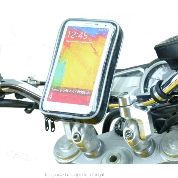 Hella DIN Powered Motorcycle Handlebar Mount for Galaxy Note 3 (sku 19448)