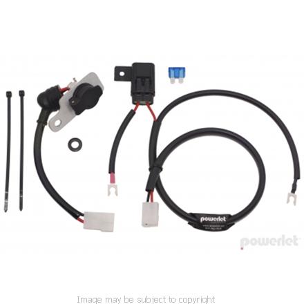 POWERLET POWER SOCKET - SPORTBIKE REAR SET KIT - BLACK ANODIZED PKT-041-B (SKU 3497)