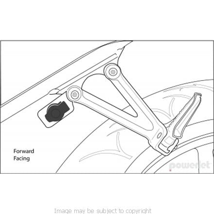 POWERLET POWER SOCKET - SPORTBIKE REAR SET KIT - BLACK ANODIZED PKT-041-B (SKU 3497)