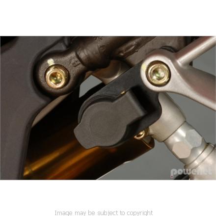 POWERLET POWER SOCKET - SPORTBIKE REAR SET KIT - BLACK ANODIZED PKT-041-B (SKU 3497)
