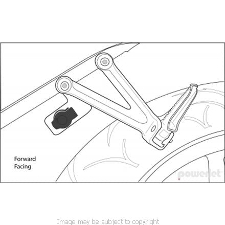 POWERLET POWER SOCKET - SPORT BIKE REARSET KIT TYPE 2 PKT-043 Black (SKU 3498)