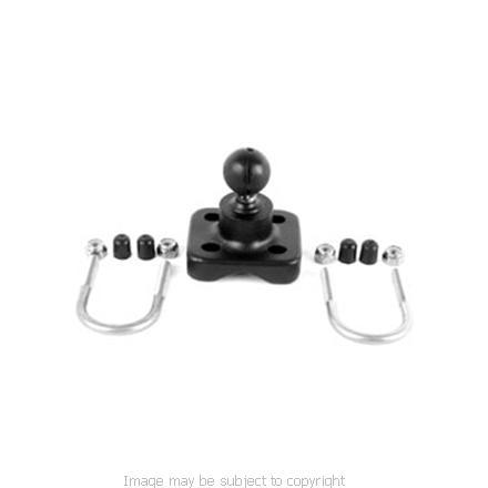 RAM DOUBLE U-BOLT BASE WITH 1inch BALL RAM-B-235 (SKU 4690)