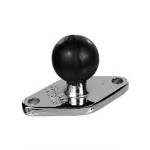 RAM CHROME 2 7-16inch X 1 5-16inch DIAMOND BASE WITH BALL RAM-B-238CH (SKU 3731)