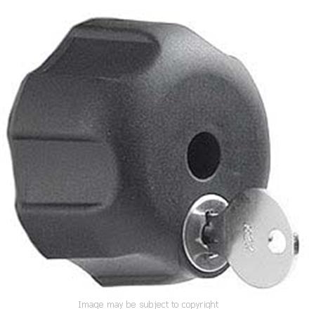 RAM KNOB WITH KEYED LOCK &amp; 5-16inch - 18 BRASS HOLE RAM-KNOB5L (SKU 4723)