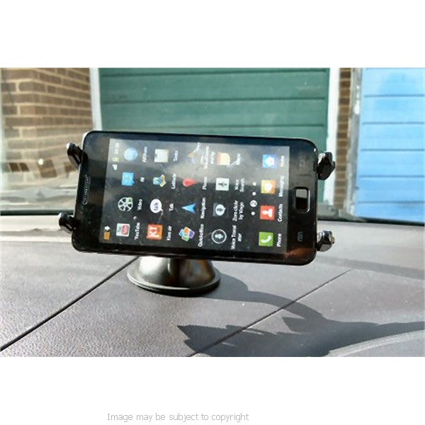 ZS-XT Stick Anywhere Multi Surface Suction Car Dashboard Mount with Arkon Slim-Grip Universal Holder for Samsung Galaxy S2 - S II (SKU 11160)
