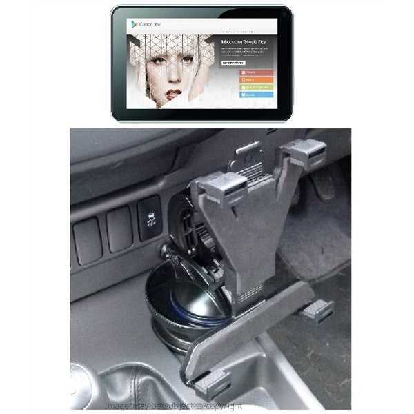 Cup Holder Car Mount for Carphone Warehouse Avoca 7inch Tablet (sku 18339)
