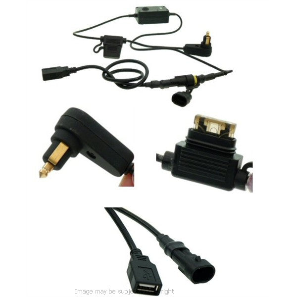 USB Hella - DIN Powered Motorcycle GPS SatNav Mount (SKU 14270)