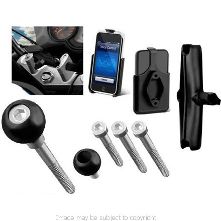 RAM Handlebar Clamp Mount RAM-B-186-AP6 with LONG 5inch arm &amp; APPLE iPHONE 3G 3Gs cradle (SKU 7251)