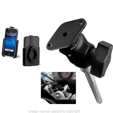 GENUINE RAM MOUNT with SHORT 1 1-4inch ARM &amp; APPLE iPHONE 3g - 3gs CRADLE for MOTORCYCLE HANDLEBAR CLAMPS (SKU 6038)