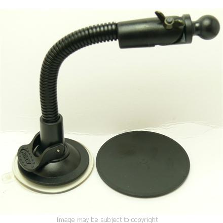 ARKON Bendy - Gooseneck Car Windscreen Suction Arm for Garmin &amp; FREE Dashboard mounting disc - use with existing cradle (SKU 7095)