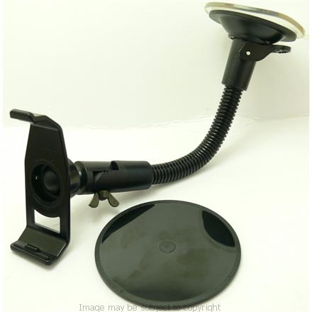 Arkon GARMIN NUVI 200, 205, 250, 255, 260, 265t, 270, 275t Bendy - Gooseneck Windscreen Suction Mount &amp; FREE Dash Disc (SKU 7103)