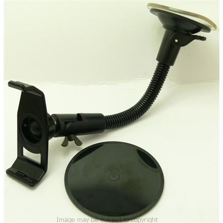 Arkon GARMIN NUVI 200, 205, 250, 255, 260, 265t, 270, 275t Bendy - Gooseneck Windscreen Suction Mount &amp; FREE Dash Disc (SKU 7103)