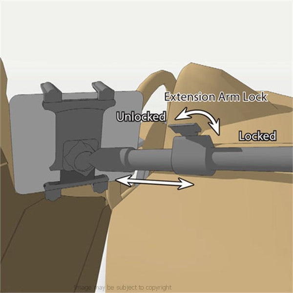 ARKON TAB-CM117 Apple iPad 9.7" (6th Gen) Long Reach Extension Windshield Mount (sku 43599)