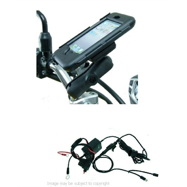 Powered iPhone 5S Extended Tough Case M8 Motorcycle Mount (sku 17576)