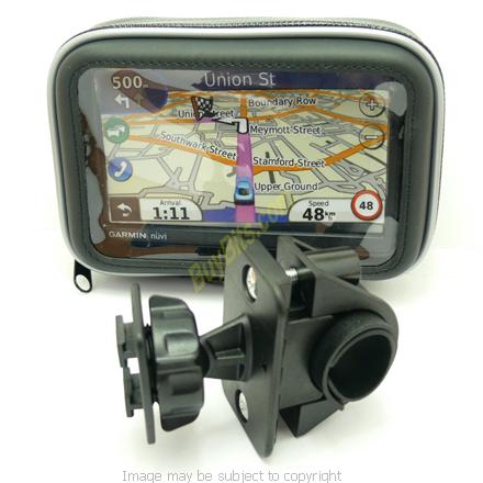 Arkon Universal Waterproof Case with Rail - Handlebar Mount for Golf Carts - Trolleys - Posts - Frames (SKU 6523)