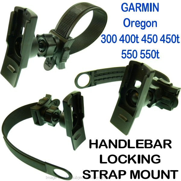 Garmin Oregon 400t Locking Strap Motorcycle Bike Mount (SKU 15575)