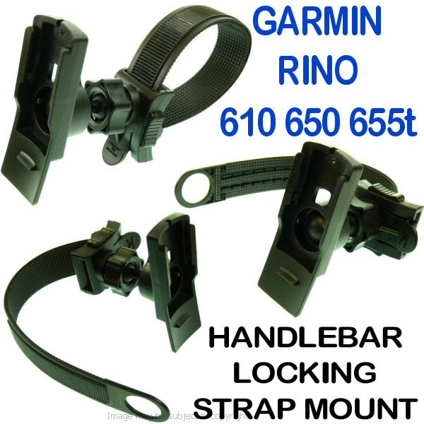 Garmin Rino 610 650 655t Locking Strap Motorcycle Bike Mount (SKU 15576)