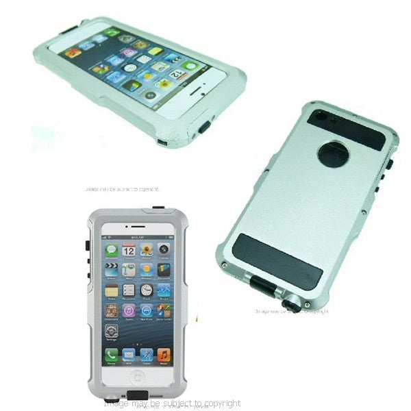 TiGRA Bravo IP68 iPhone 5 Waterproof Shockproof Aluminum Phone Case SILVER (sku 16846)