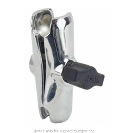 RAM Chrome Handlebar - Rail Mount with Diamond Mounting Base  (SKU 7161)