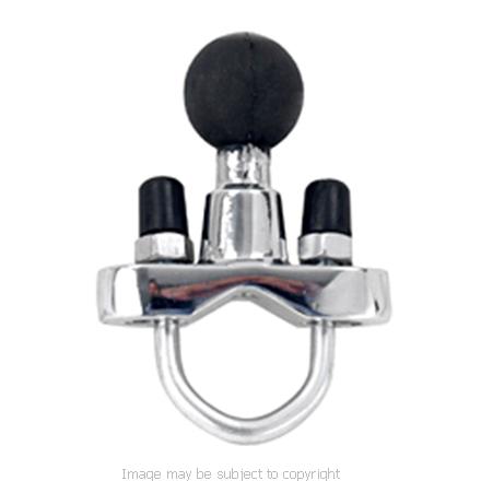RAM Chrome Handlebar - Rail Mount with Diamond Mounting Base  (SKU 7161)