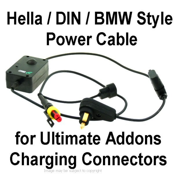 Hella - DIN - BMW Style Power Cable for Ultimate Addons Power Connectors (sku 12721)