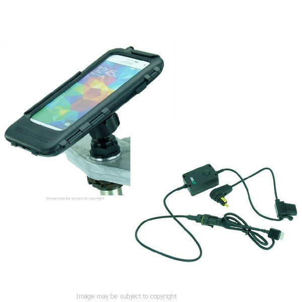 Yoke 50 Hella DIN Powered Motorcycle Yoke Nut Cap Mount for Galaxy S5 (sku 19429)