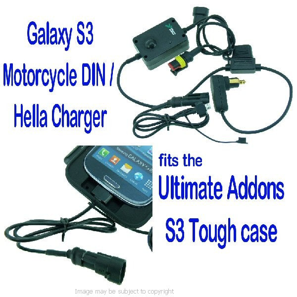Motorcycle Hella - DIN - BMW Style Power Cable for Samsung Galaxy S3 GT-i9300 (sku 13930)