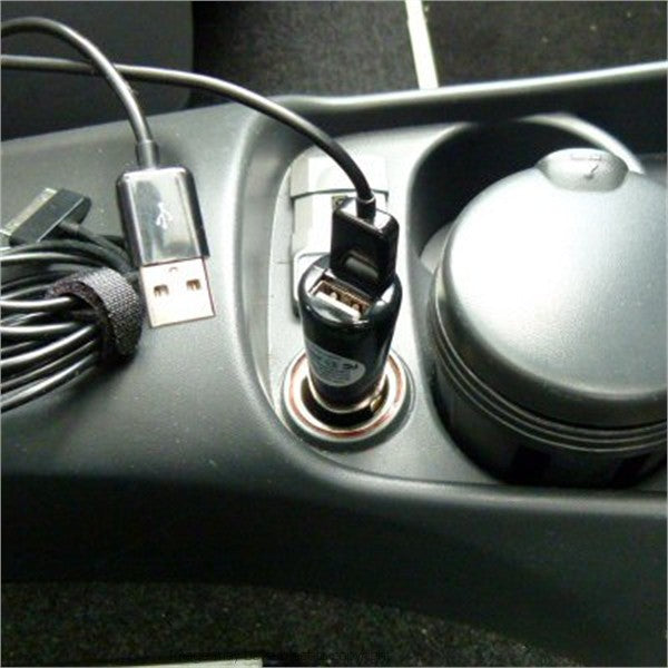 Dual USB DC Car Lighter Socket Charger - Simultaneously Charge TWO Devices At Once (sku 10198)