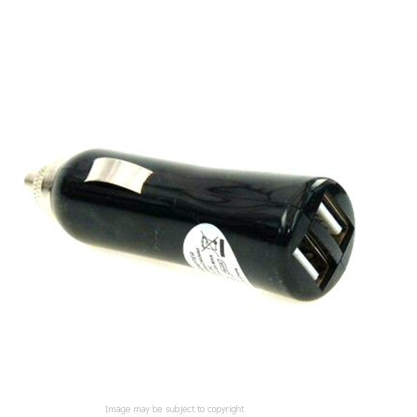 Dual USB DC Car Lighter Socket Charger - Simultaneously Charge TWO Devices At Once (sku 10198)