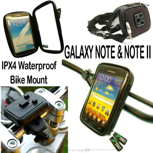 Easy Fit Waterproof Galaxy Note Motorcycle, Bike Handlebar Mount (sku 15742)