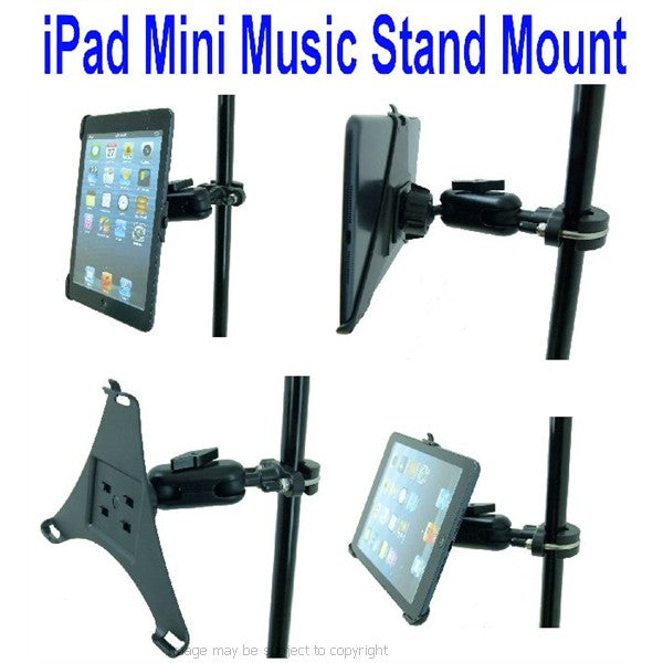 Secure iPad MINI Music Microphone Stand Mount Holder (sku 16018)