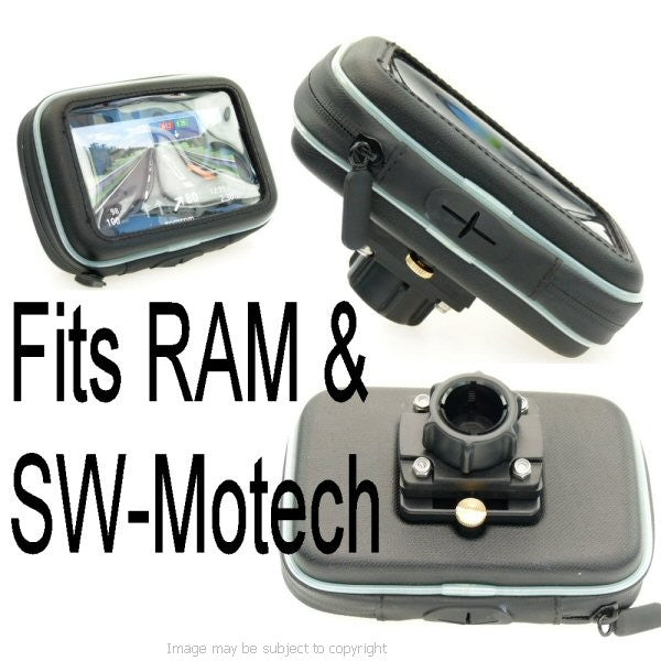 Waterproof GPS SatNav Case fits 1 inch - 25mm Ball Bike Mounts (sku 10766)