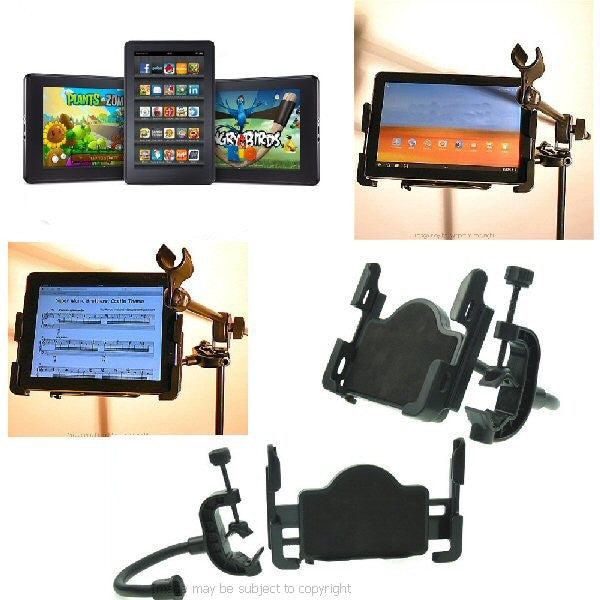Deluxe Music Microphone Stand Amazon Kindle Fire Tablet Holder (sku 14120)