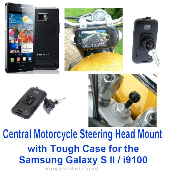 Waterproof Samsung Galaxy S2 i9100 Sports Motorcycle Yoke Mount 17-20mm (sku 13929)