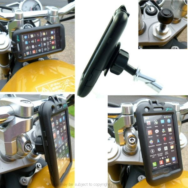 Waterproof Samsung Galaxy S2 i9100 Sports Motorcycle Yoke Mount 17-20mm (sku 13929)
