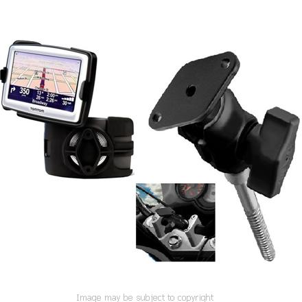 RAM MOTORCYCLE HANDLEBAR CLAMP MOUNT with SHORT 1 3-4inch ARM &amp; Cradle for TOMTOM XL IQ Routes - Live - Classic - 22 series EasyPort fitting (SKU 7205)