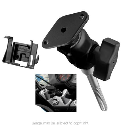 GENUINE RAM MOUNT with SHORT 1 1-4inch ARM &amp; GARMIN NUVI 600 610 650 660 670 680 CRADLE for MOTORCYCLE HANDLEBAR CLAMPS (SKU 6046)