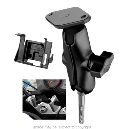 GENUINE RAM MOUNT with STANDARD 3inch ARM &amp; GARMIN NUVI 300 310 350 360 370 CRADLE for MOTORCYCLE HANDLEBAR CLAMPS (SKU 6045)