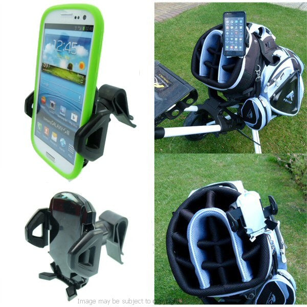 BLACK Golf Bag Clip Phone Mount for Samsung Galaxy S3 GT-i9300 (sku 14602)