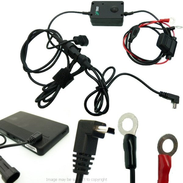 Motorcycle Battery Hard Wire Charging Cable for Garmin Nuvi (SKU 14380)
