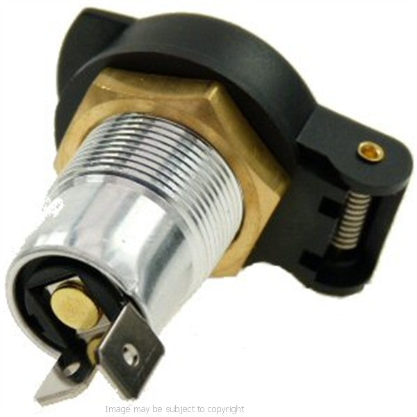 Hella - DIN Type Power Socket with Hinged Protective Cap for Hole Mount (sku 8825)
