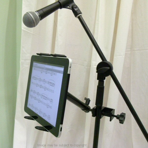 Metal iPad Music - Microphone Stand Mount (sku 14312)