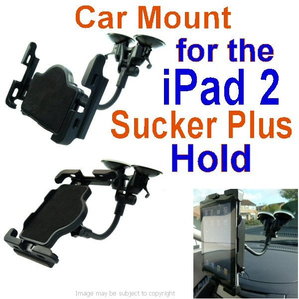 Dual Sucker PLUS Deluxe iPad 2 Car Mount  (sku 13550)