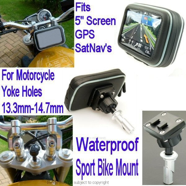 5inch GPS SatNav Motorcycle Yoke Mount - 13mm (sku 14045)