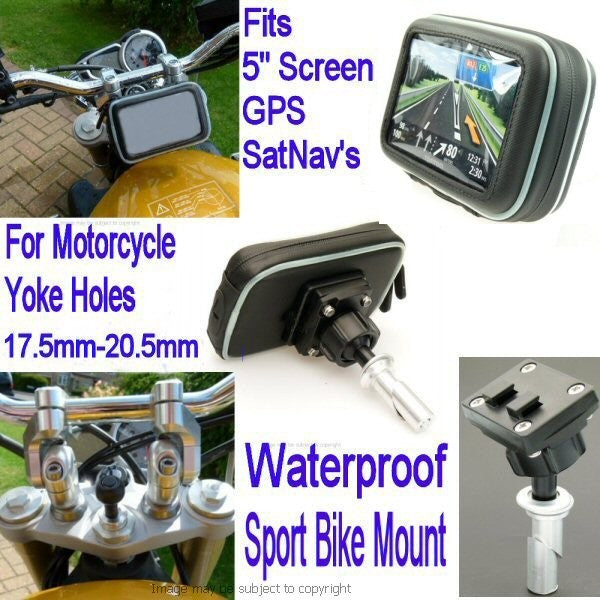 5inch GPS SatNav Motorcycle Yoke Mount - 19mm (sku 14048)