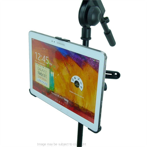 Medium Tough-Clamp Music - Microphone Stand Mount for Samsung Galaxy Note 10.1 2014 (sku 19336)