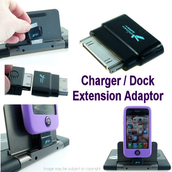 30 Pin iPhone 4 Male to Female Dock Extender Extension Adaptor (sku 13962)