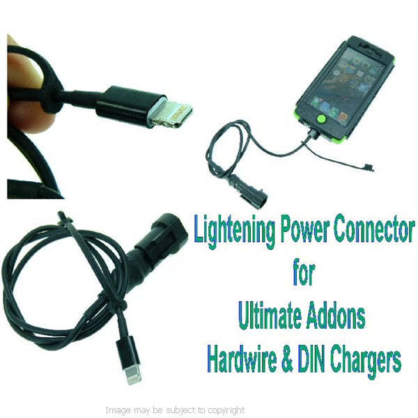 iPhone 5 Power Connector for Ultimate Addons Motorcycle Battery Cable (sku 16109)