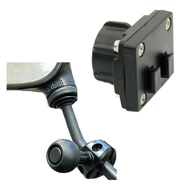 Scooter Motorcycle Mirror Mount with 2 Prong Adaptor for Arkon Case - Holder (sku 19386)